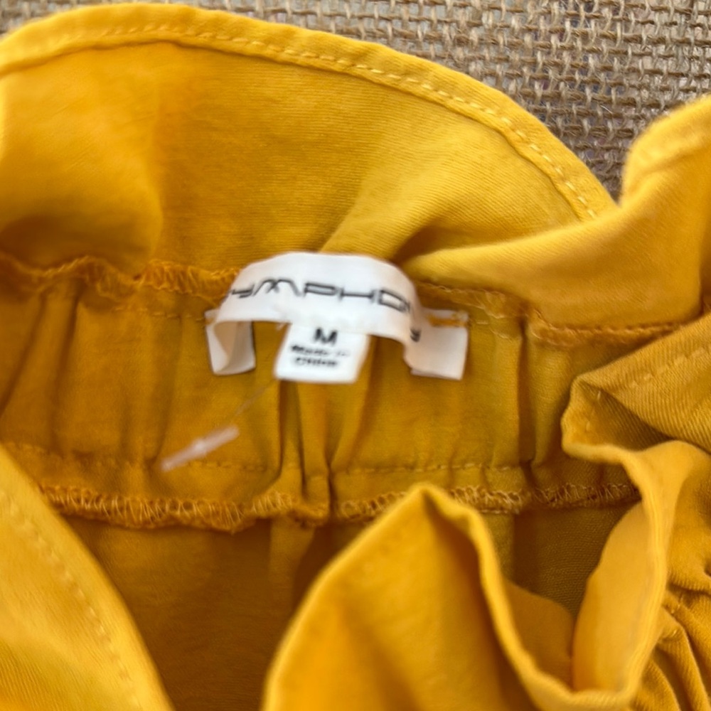 Symphony-Yellow Ruffle Off-Shoulder Dress - Picture 3 of 5